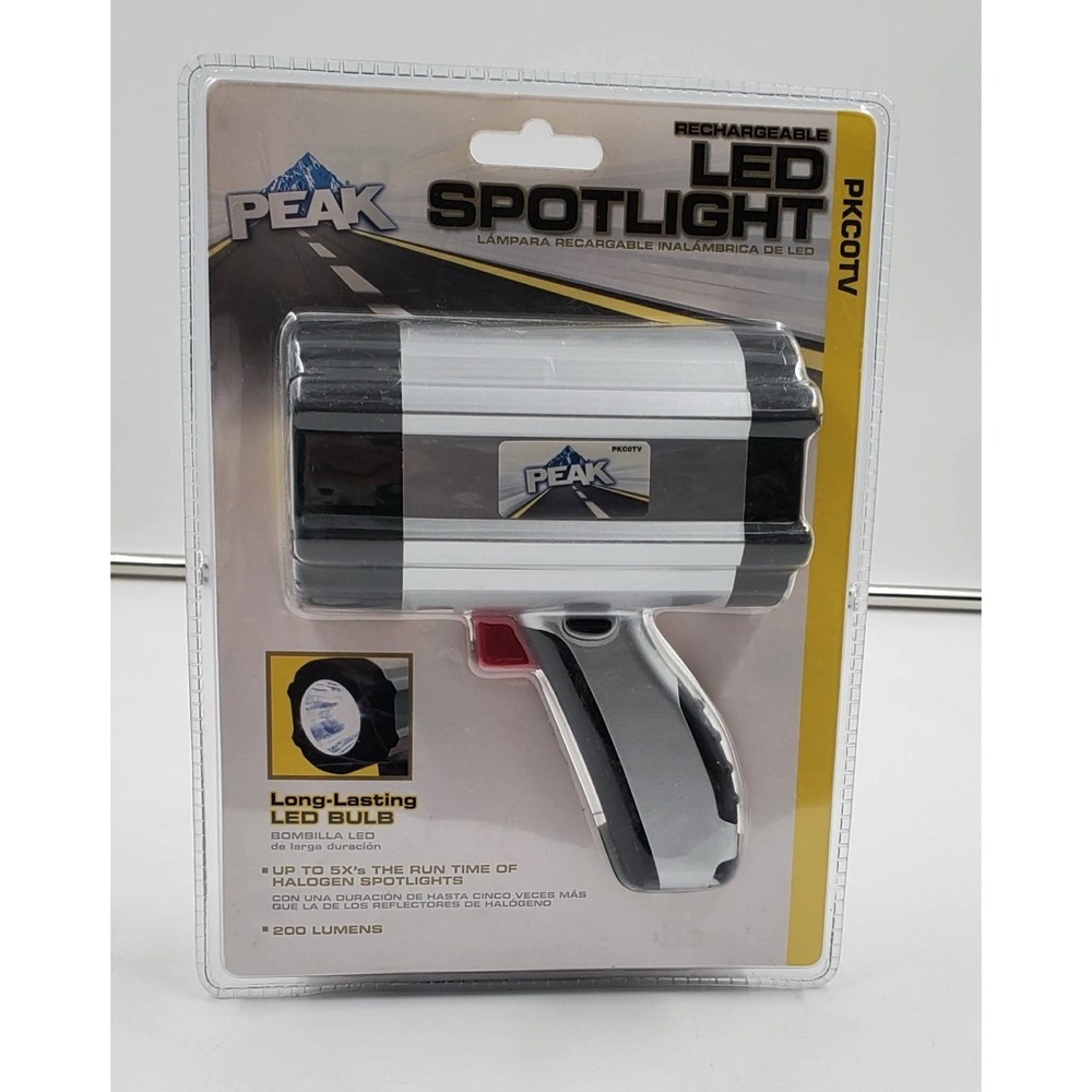 Peak 200 Lumen Rechargeable LED Spotlight Brand New Factory Sealed PKC0TV